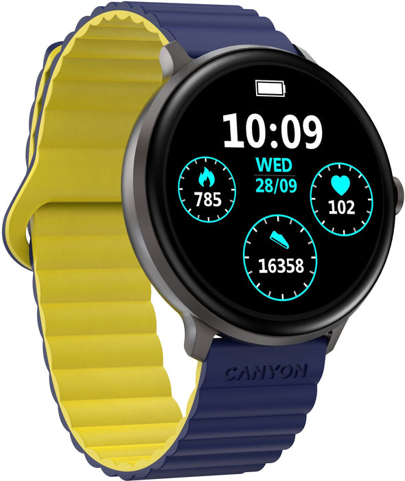Смарт часовник Canyon - Jacky SW-69, 47 mm, 1.3'', Blue Yellow
