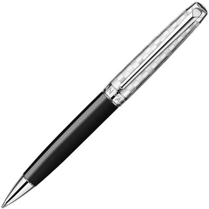 Комплект химикалка Caran d'Ache Leman - Damier, с кожен калъф