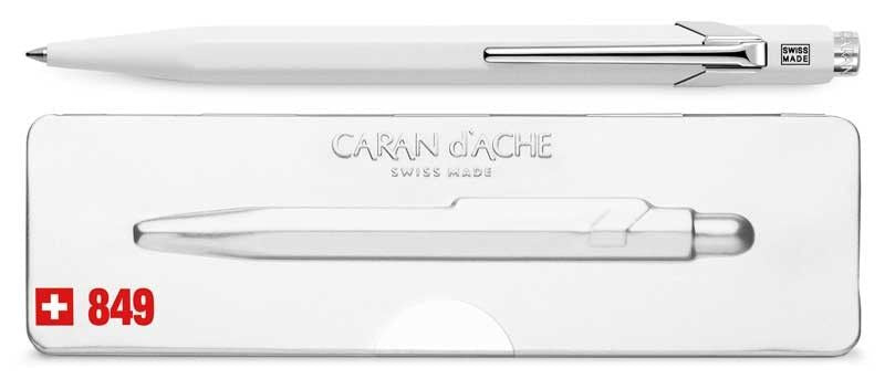 Автоматична химикалка Caran d'Ache 849 Pop Line Collection White – Син