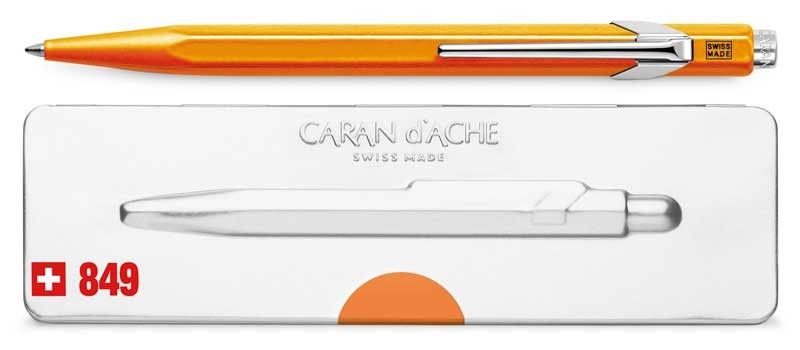 Автоматична химикалка Caran d'Ache 849 Pop Line Collection Orange – Син