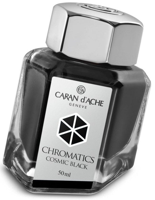 Мастило за писалка Caran d'Ache Chromatics - Cosmic Black, 50 ml