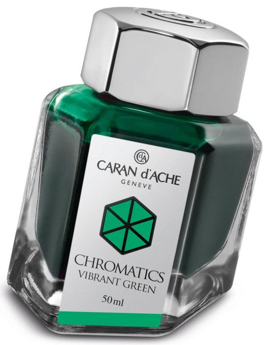 Мастило за писалка Caran d'Ache Chromatics – Зелен, 50 ml