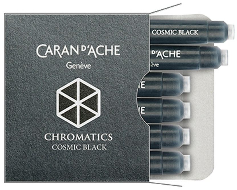 Патрончета за писалка Caran d'Ache Chromatics – Черно, 6 броя