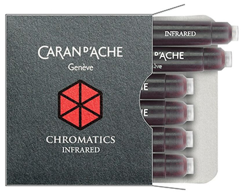 Патрончета за писалка Caran d'Ache Chromatics – Червен, 6 броя