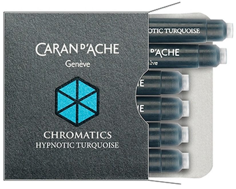 Патрончета за писалка Caran d'Ache Chromatics – Тюркоаз, 6 броя