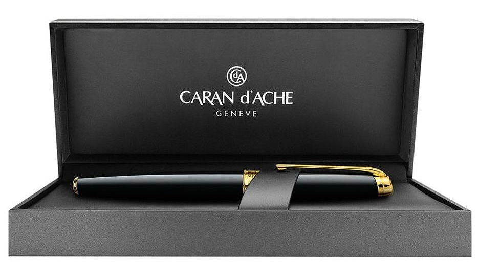 Писалка Caran d'Ache Leman - Ebony Black/Gold, F