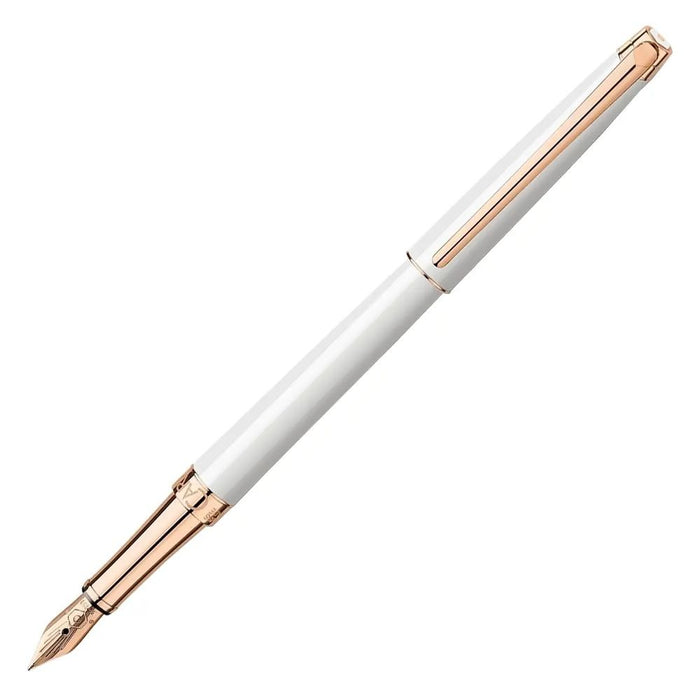 Писалка Caran d'Ache Leman - Slim White Rose Gold F