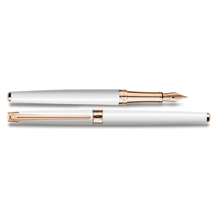 Писалка Caran d'Ache Leman - Slim White Rose Gold F