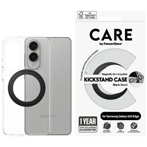 CARE by PanzerGlass Feature Black Kickstand & QI Case