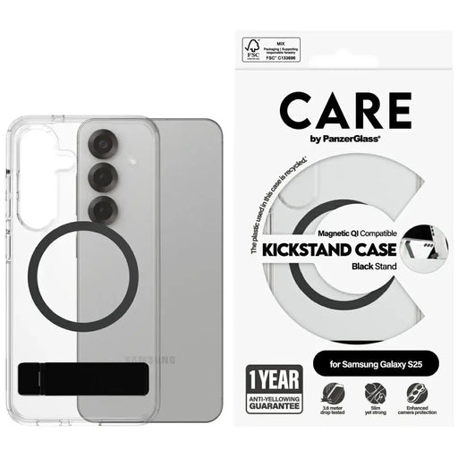 CARE by PanzerGlass Feature Black Kickstand & QI Case