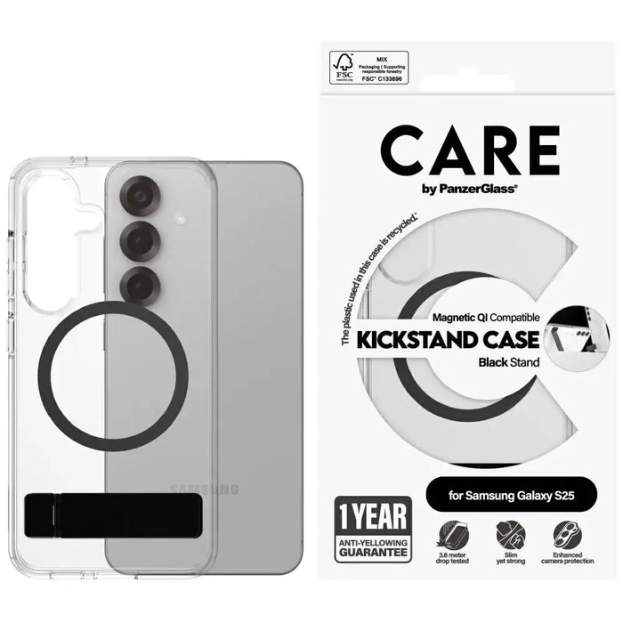 CARE by PanzerGlass Feature Black Kickstand & QI Case