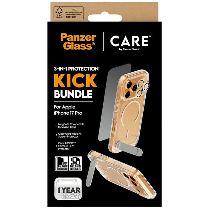 CARE by PanzerGlass Feature Kick 3in1 Case + стъкло