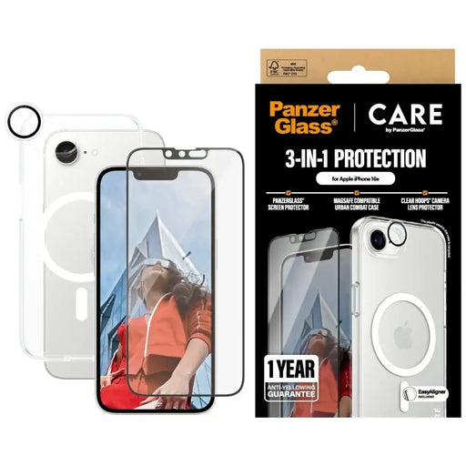 CARE by PanzerGlass Flagship 3in1 Case + Glass + Lens