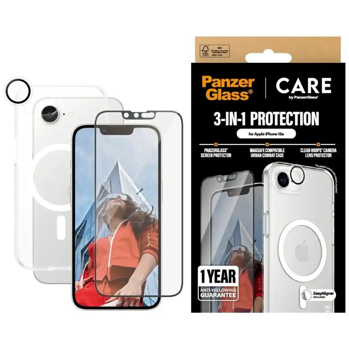 CARE by PanzerGlass Flagship 3in1 Case + Glass + Lens
