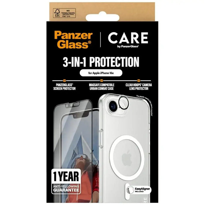 CARE by PanzerGlass Flagship 3in1 Case + Glass + Lens