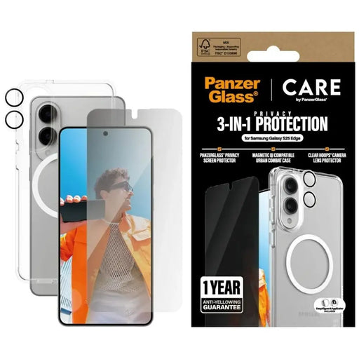 CARE by PanzerGlass Flagship 3in1 Case + Privacy Glass