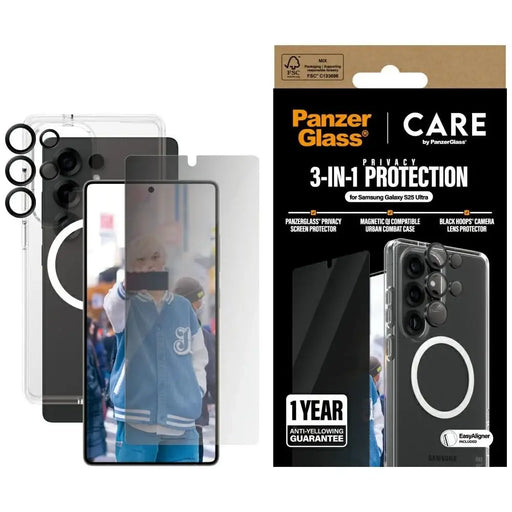 CARE by PanzerGlass Flagship 3in1 Case + Privacy Glass