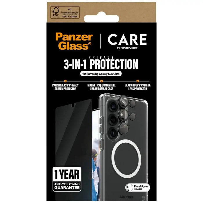 CARE by PanzerGlass Flagship 3in1 Case + Privacy Glass