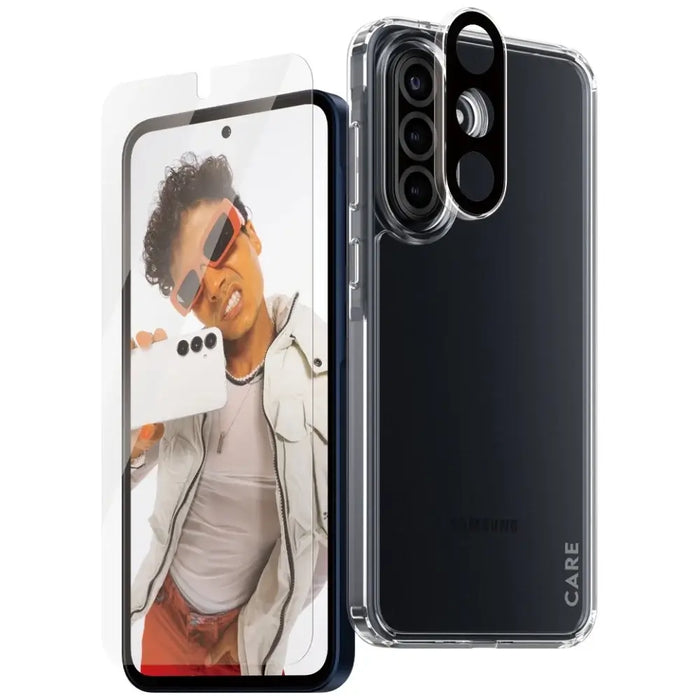 CARE by PanzerGlass Flagship 3in1 Case + стъкло + леща