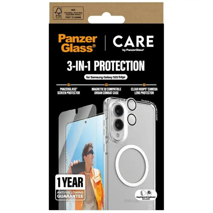 CARE by PanzerGlass Flagship 3in1 Case+стъкло+леща