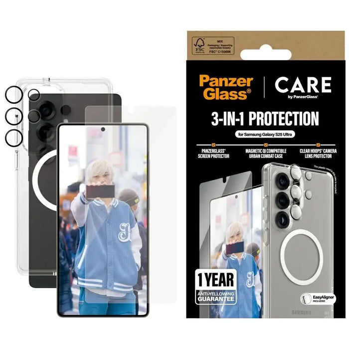 CARE by PanzerGlass Flagship 3in1 Case + стъкло + предпазен