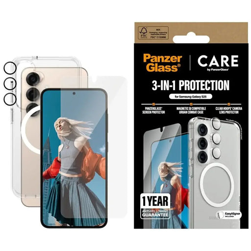 CARE by PanzerGlass Flagship 3in1 Case + стъкло + предпазен