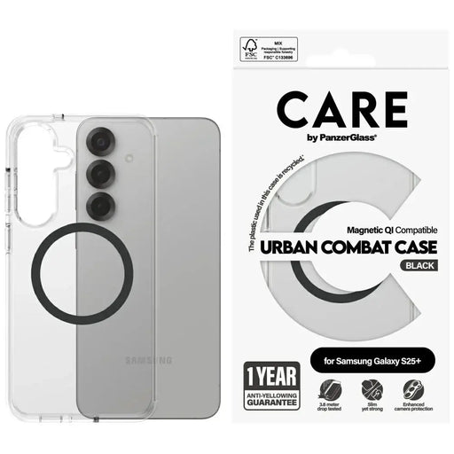 CARE by PanzerGlass Flagship Urban Combat черен QI калъф