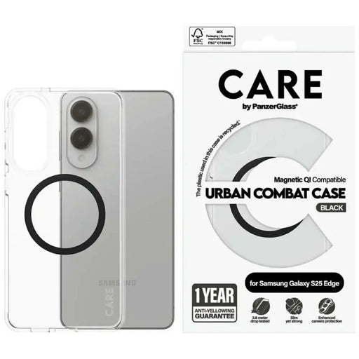 CARE by PanzerGlass Flagship Urban Combat черен QI калъф