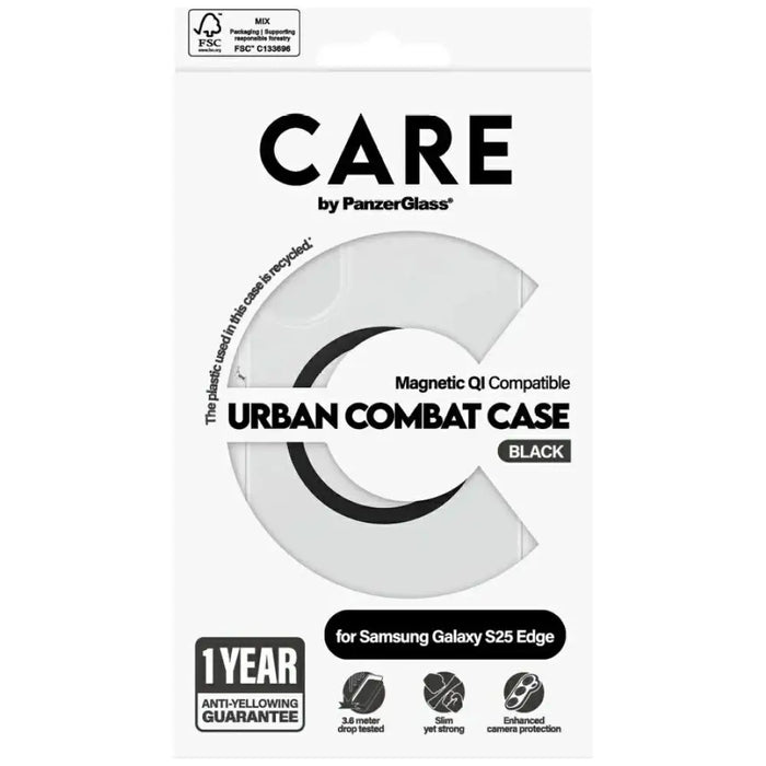 CARE by PanzerGlass Flagship Urban Combat черен QI калъф