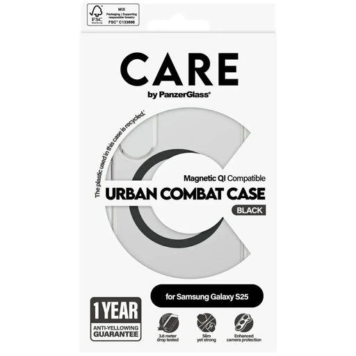 CARE by PanzerGlass Flagship Urban Combat черен QI калъф