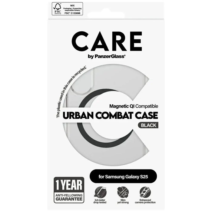 CARE by PanzerGlass Flagship Urban Combat черен QI калъф
