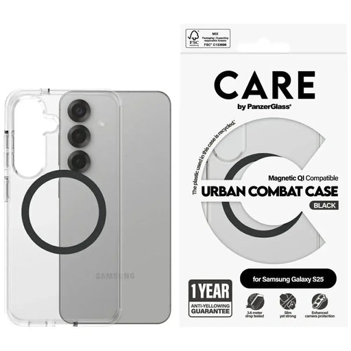 CARE by PanzerGlass Flagship Urban Combat черен QI калъф