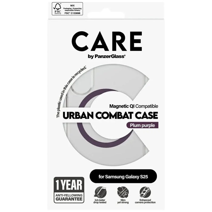 CARE by PanzerGlass Flagship Urban Combat Purple QI калъф