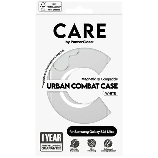 CARE by PanzerGlass Flagship Urban Combat White QI калъф