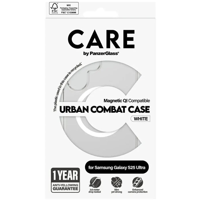 CARE by PanzerGlass Flagship Urban Combat White QI калъф