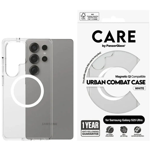 CARE by PanzerGlass Flagship Urban Combat White QI калъф