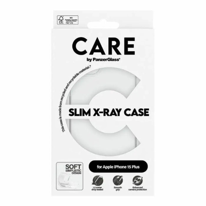CARE by PanzerGlass Тънък X-Ray калъф за iPhone 15 Plus