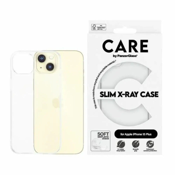 CARE by PanzerGlass Тънък X-Ray калъф за iPhone 15 Plus