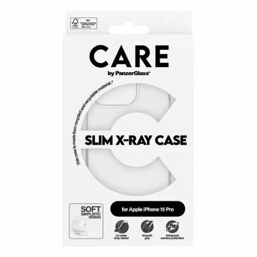 CARE by PanzerGlass Тънък X-Ray калъф за iPhone 15 Pro