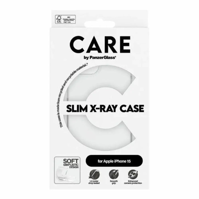 CARE by PanzerGlass Тънък X-Ray калъф за iPhone 15