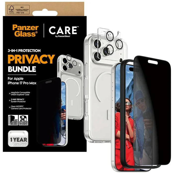 CARE от PanzerGlass Флагмански калъф за поверителност 3 в 1