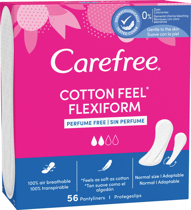 Ежедневни дамски превръзки Flexiform Unscented, 56 бр