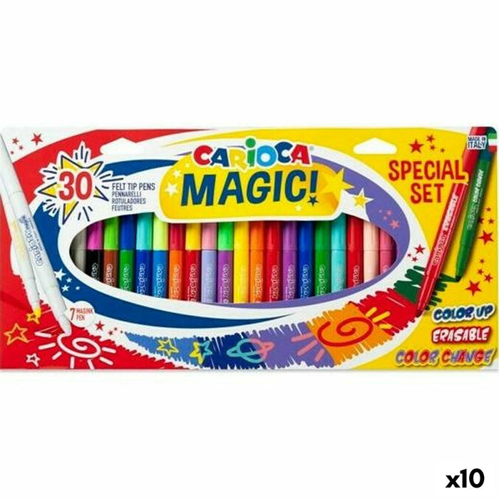 Комплект Химикали с Филц Carioca Magic! Многоцветен 30 Части (10 броя)