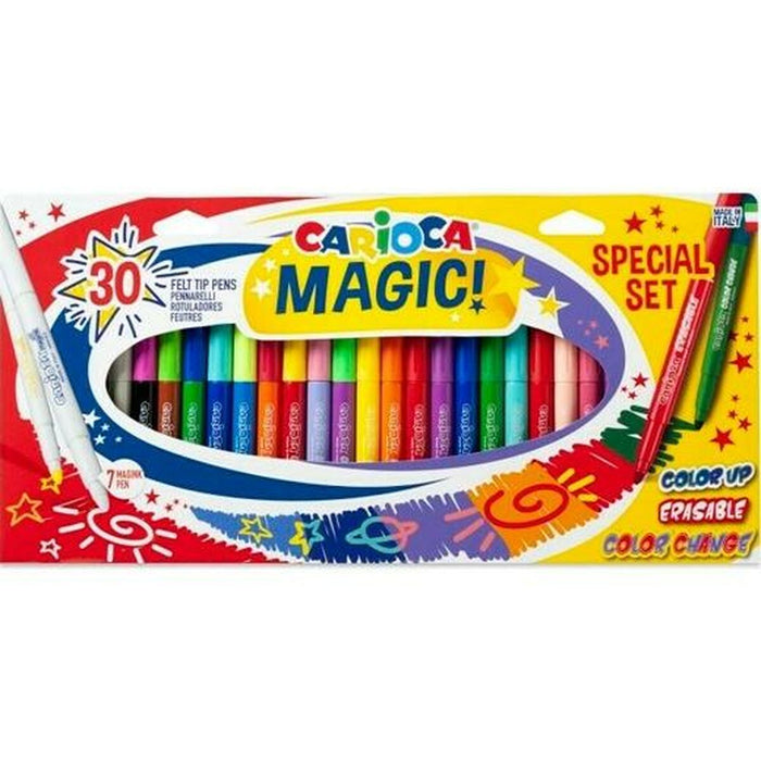 Комплект Химикали с Филц Carioca Magic! Многоцветен 30 Части (10 броя)
