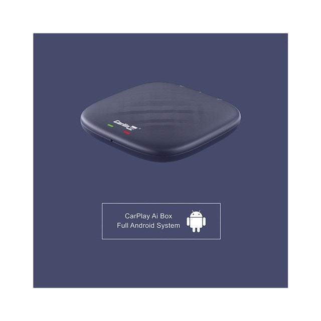 CARLINKIT Адаптер Безжична AI кутия с Android 13 - 8GB + 128GB за оригинални автомобилни радиостанции с CarPlay син