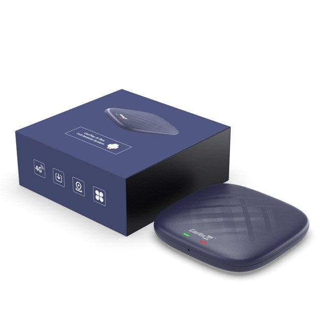 CARLINKIT Адаптер Безжична AI кутия с Android 13 - 8GB + 128GB за оригинални автомобилни радиостанции с CarPlay син