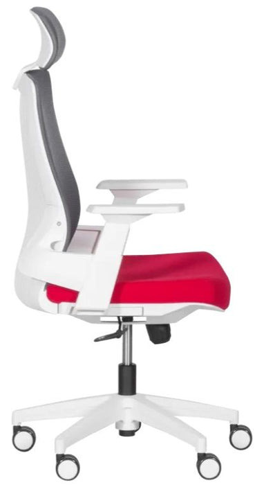 Офис стол Carmen - 7546, червен/сив