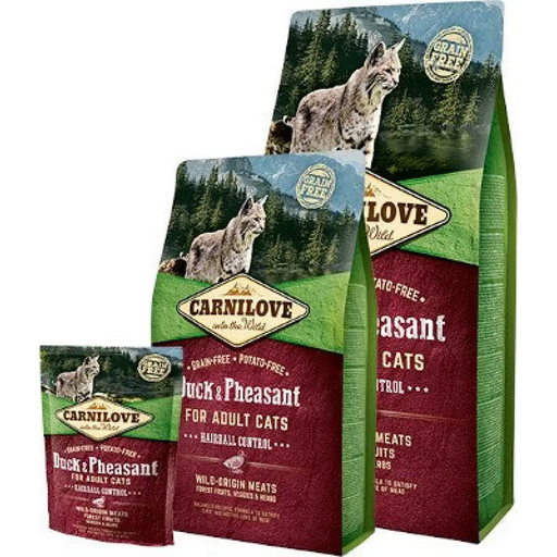 CARNILOVE Cat Hairball Control Duck and Pheasant - суха