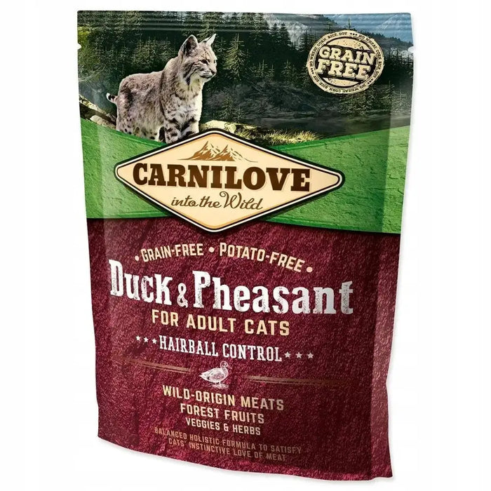 CARNILOVE Cat Hairball Control Duck and Pheasant - суха