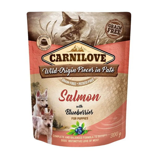 CARNILOVE Dog Pouch Salmon & Blueberries Puppies - мокра